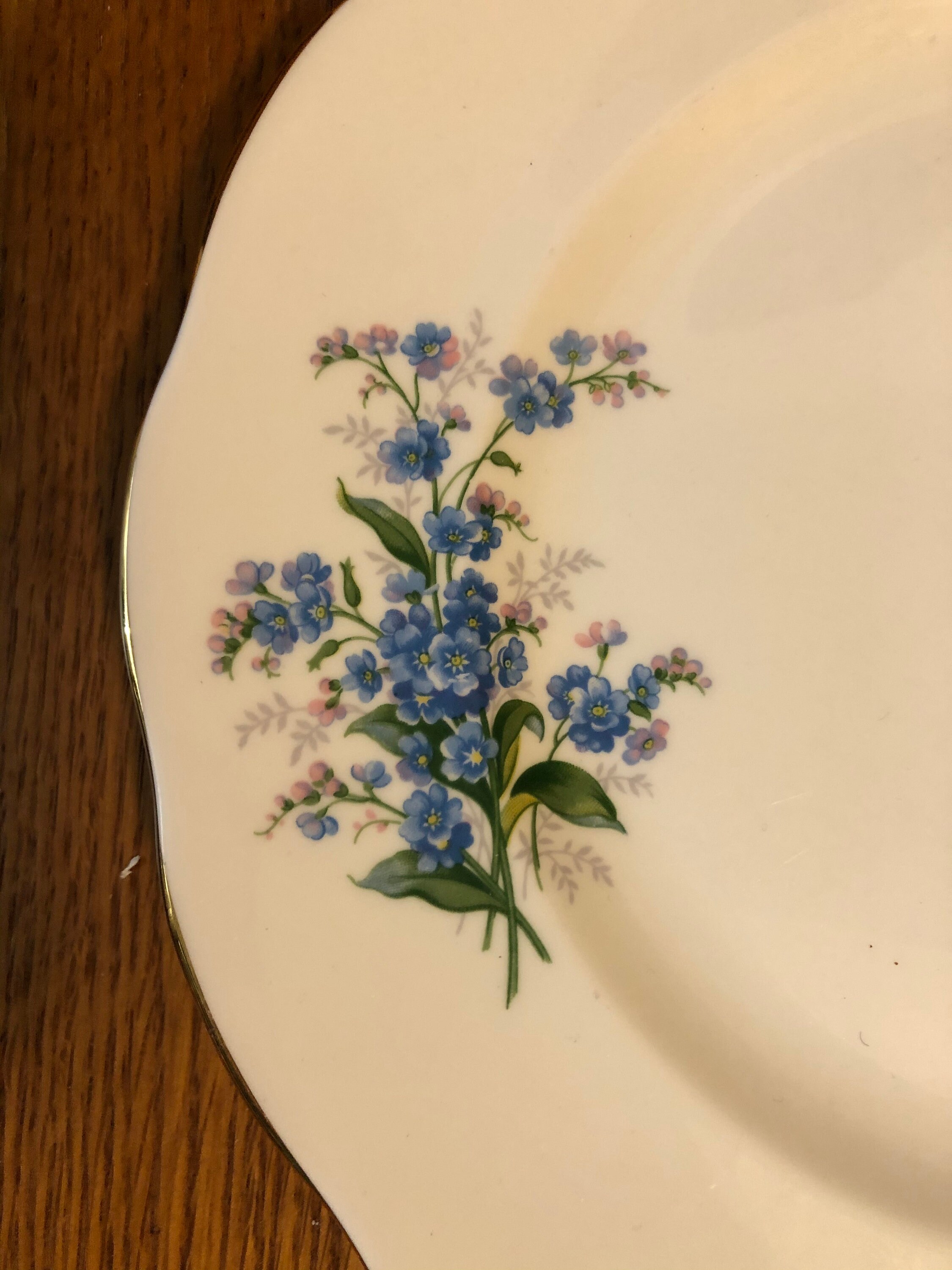 ロイヤルアルバート フォゲットミーノット 3段ケーキプレート デザート  