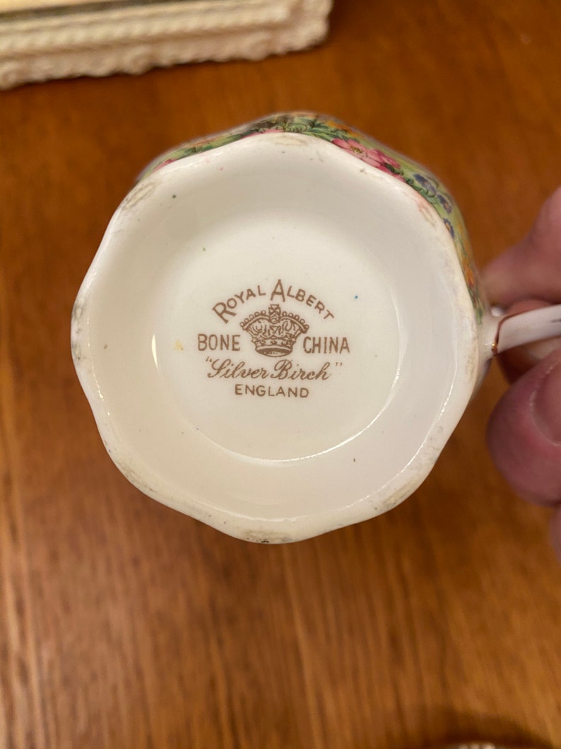 Royal Albert Silver Birch Tennis Set with Teacup, Snack Plate image 4