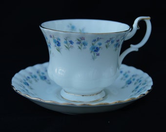 Royal Albert Memory Lane Footed Teacup and Saucer