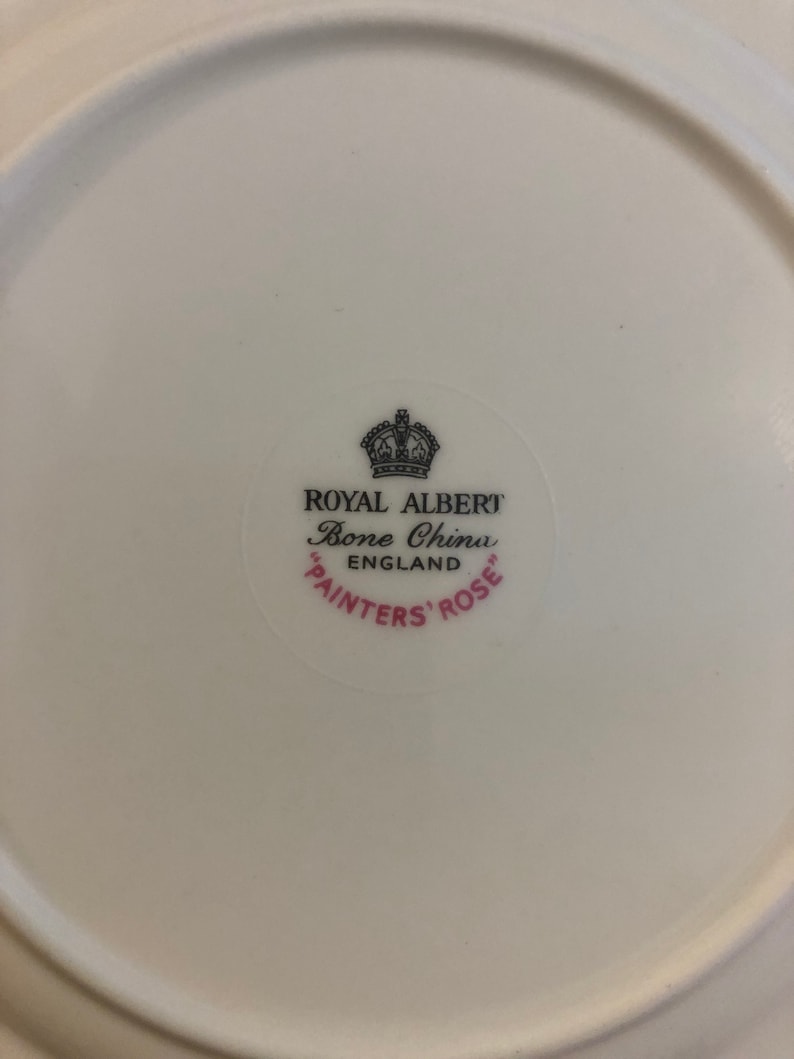 6 14 Royal Albert Painters Rose Bread and Butter Plate 40/'s Floral Cabbage Rose Vintage Plate