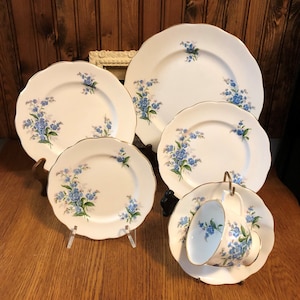 Royal Albert Forget Me Not China Dinnerware, Your Choice, Blue Floral China