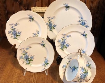 Royal Albert Forget Me Not China Dinnerware, Your Choice, Blue Floral China