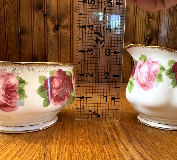 ヴィンテージ ロイヤルアルバート クリーム＆シュガーセット：オールド