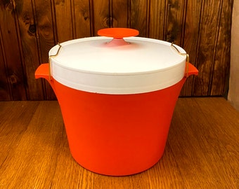 Vintage 1950's Orange Therm Ware by David Douglas Ice Bucket with Liner