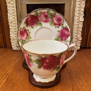 Royal Albert Old English Rose Brushed Gold Countess Teacup and Saucer