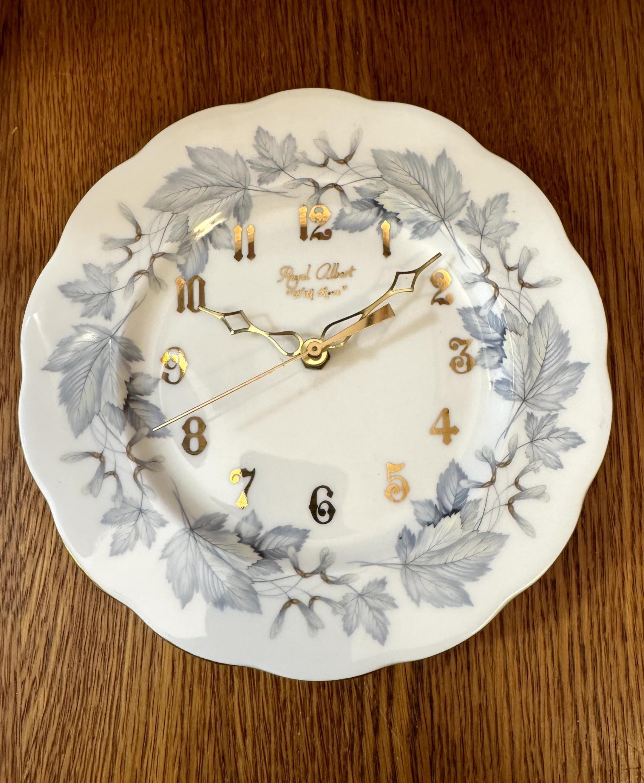 Royal Albert Silver Maple Wall Clock, Medium Size - Etsy