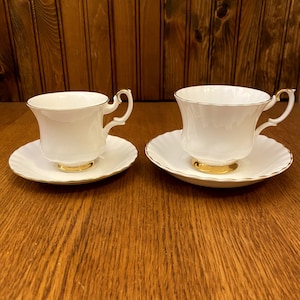 Royal Albert Val D&#39;or Demitasse Teacup and Saucer or Montrose Teacup and Saucer, Your Choice