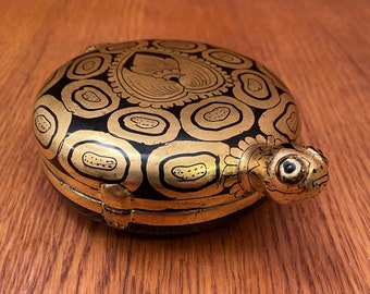 Burmese Shwe Zawa Lacquerware - Turtle Container