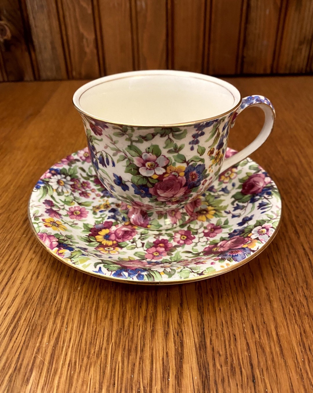 ROYAL Winton Summertime Chintz, Albans Shape, Pre 1960. Floral Teacup