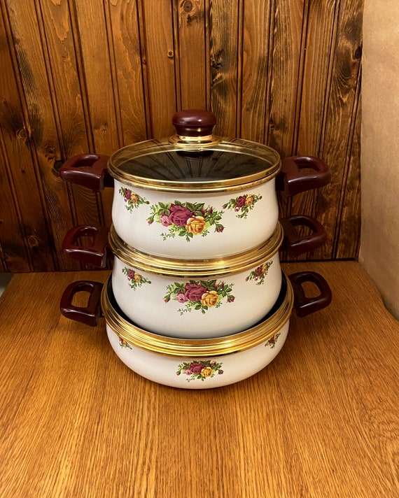 Royal Albert Old Country Roses Large Covered Casserole Set, Set of 3