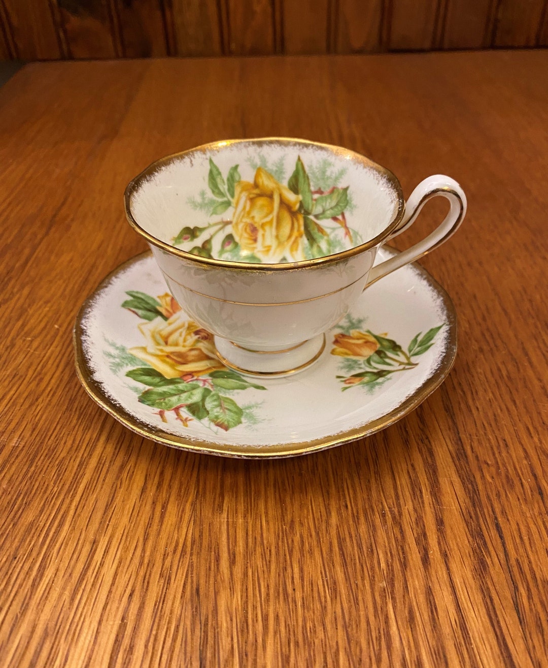 Royal Albert Tea Rose Yellow Demitasse Teacup and Saucer Etsy