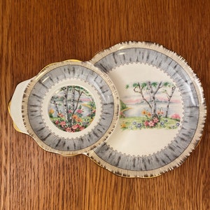 Royal Albert Silver Birch Tennis Set with Teacup, Snack Plate image 2