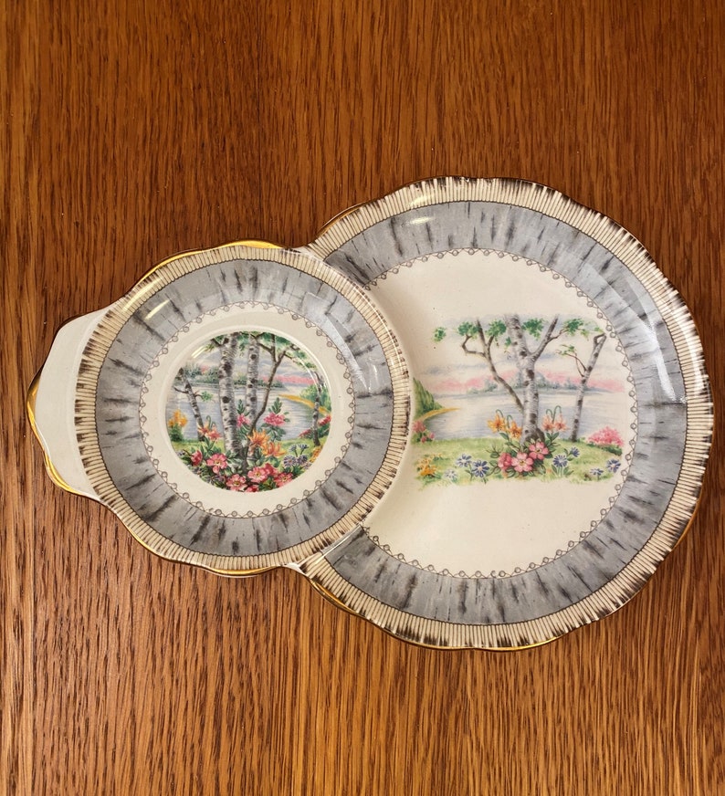 Royal Albert Silver Birch Tennis Set with Teacup, Snack Plate image 2