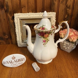 Royal Albert Old Country Roses Tall Teapot, Large Coffee Pot