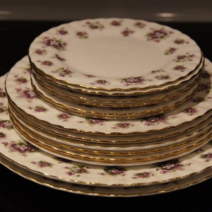 Royal Albert Sweet Violets, Choice of Dinner, Salad, Dessert or Bread and Butter Plates
