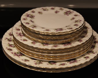 Royal Albert Sweet Violets, Choice of Dinner, Salad, Dessert or Bread and Butter Plates