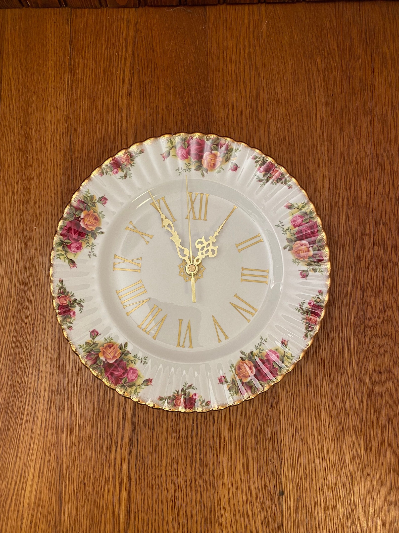 Royal Albert Old Country Roses Large Wall Clock OCR Etsy UK