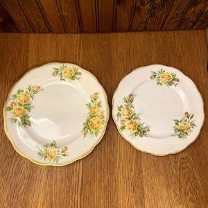 Royal Albert Tea Rose Gelb Speiseteller oder Essteller