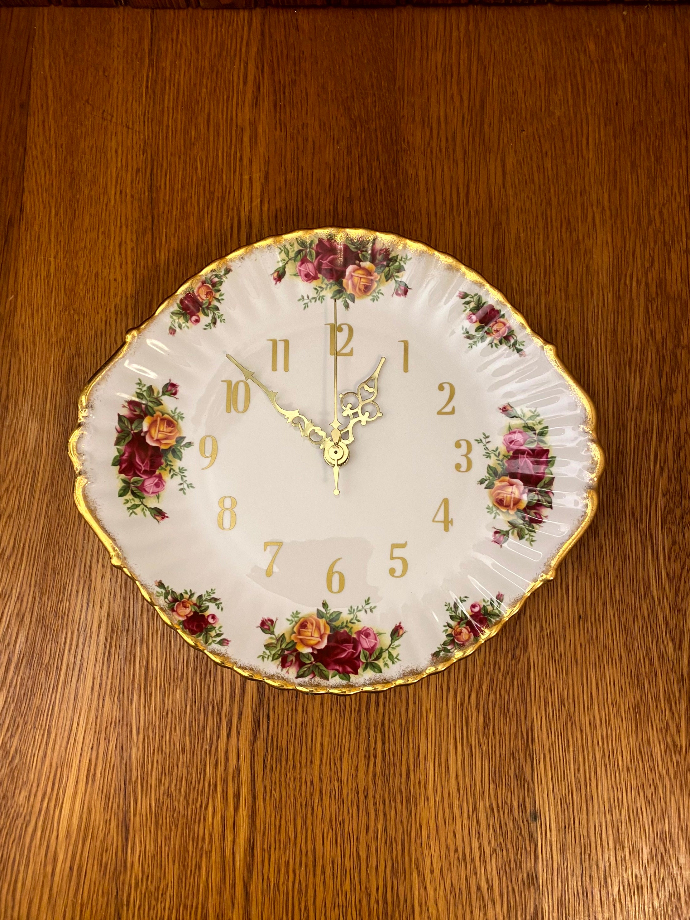 Royal Albert Old Country Roses Large Oval Wall Clock - Etsy