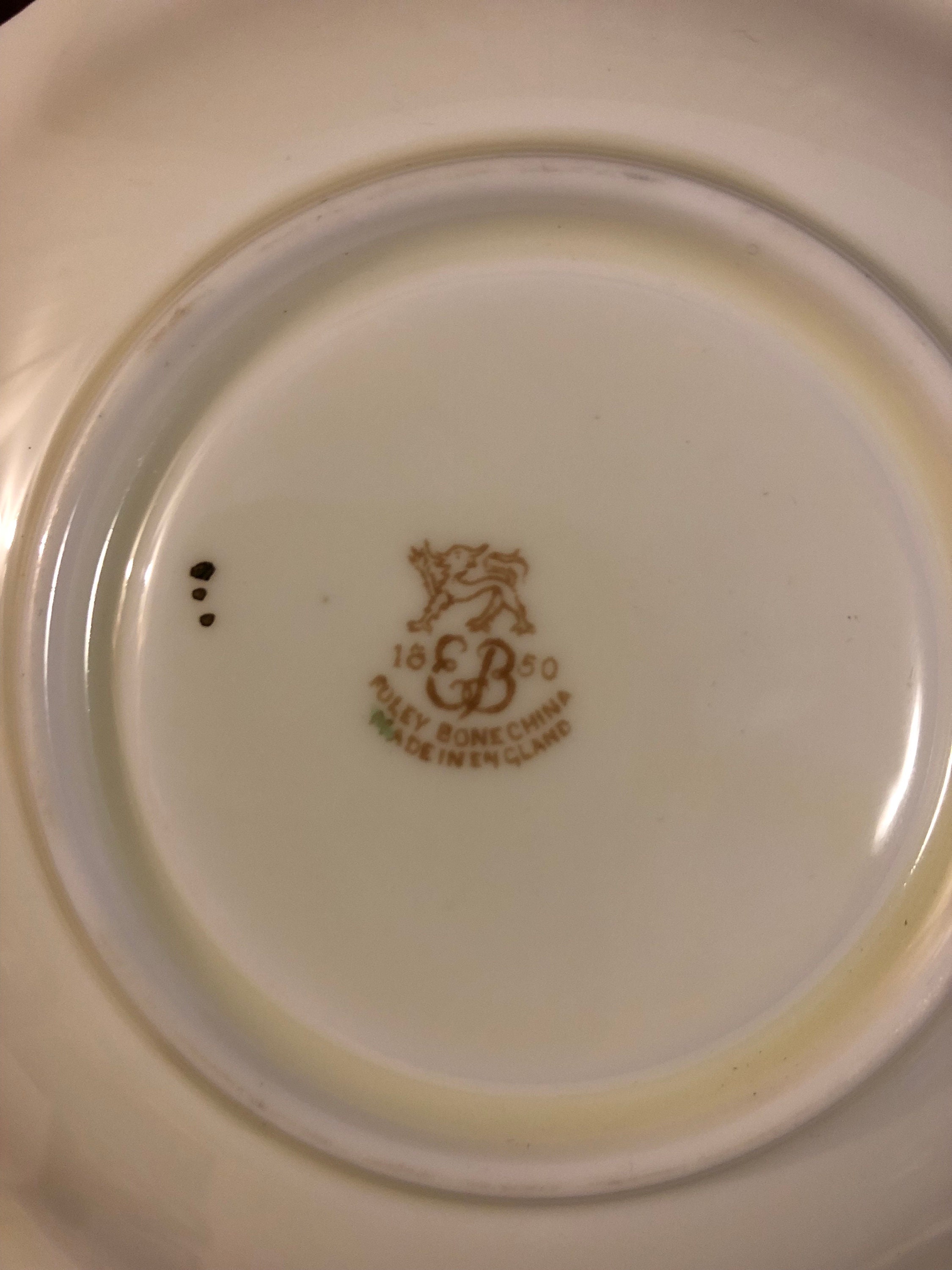 Vintage E B Foley China Pre Shelley Teacup and Saucer Featuring Hand ...