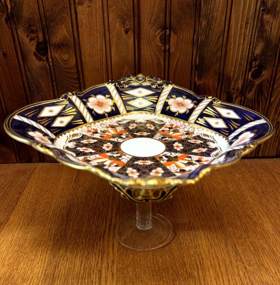 Rare, Royal Crown Derby, Traditional Imari, Lozenge Shape, Acorn