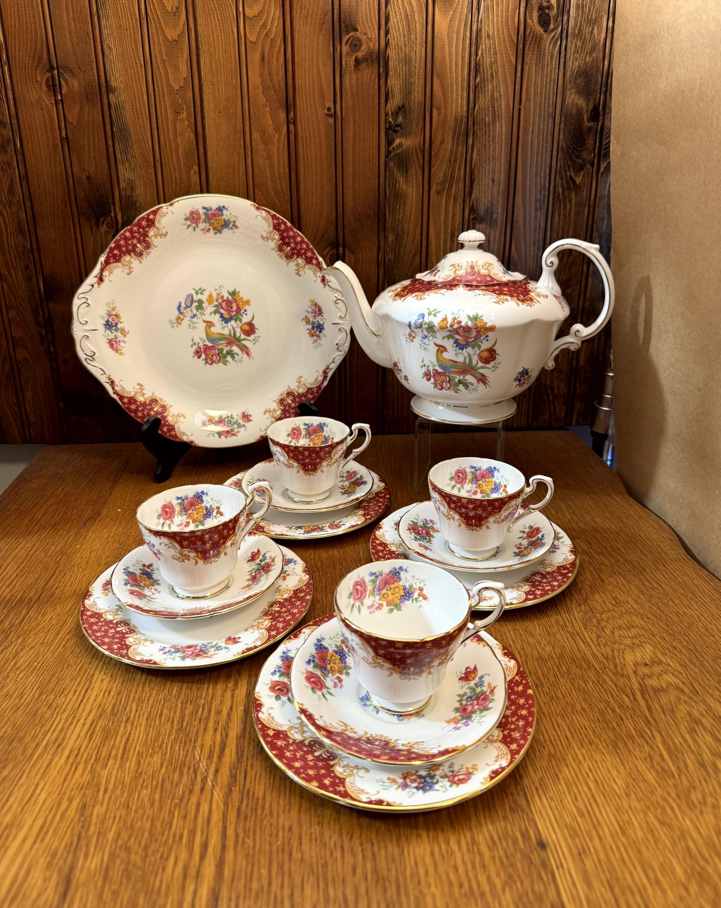 14 Piece Paragon Fine Bone China, Rockingham Tea Set for 4 - Etsy