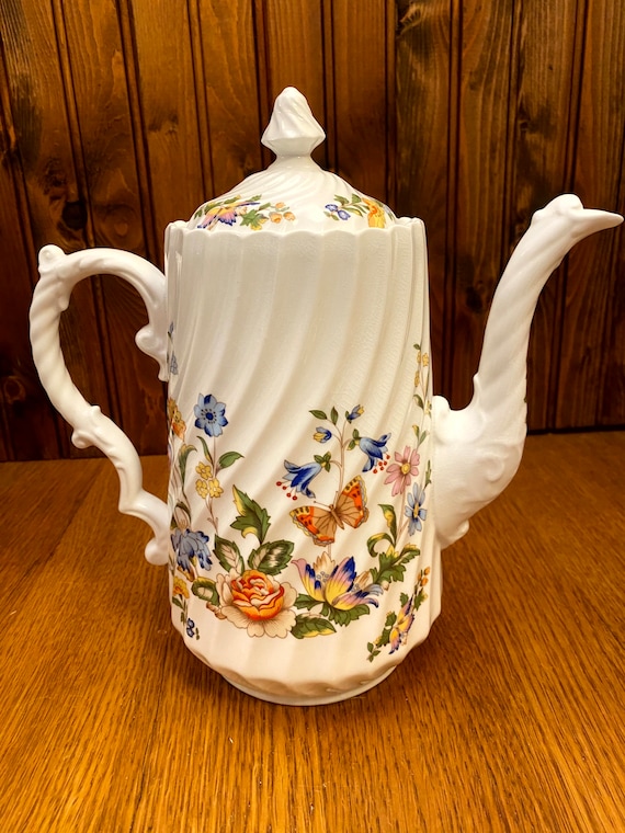 Aynsley Bone China, Cottage Garden Tea Set, Tall Teapot