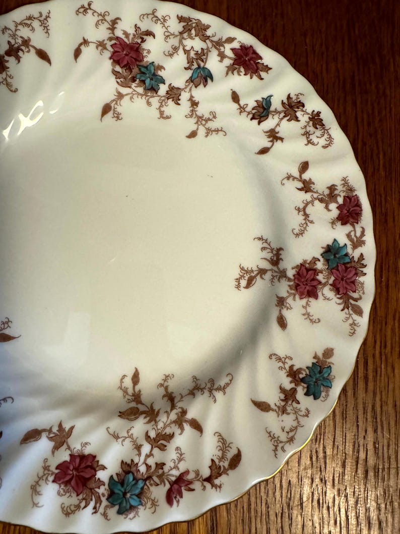8 Minton Bone China, Ancestral Pattern, Hand Painted Salad Plates - Etsy