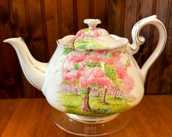18 Piece Royal Albert Blossom Time Dessert Set With Large Teapot