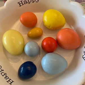 Mini ceramic Eggs Easter eggs tiered tray