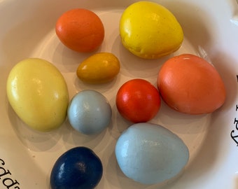 Mini ceramic Eggs Easter eggs tiered tray