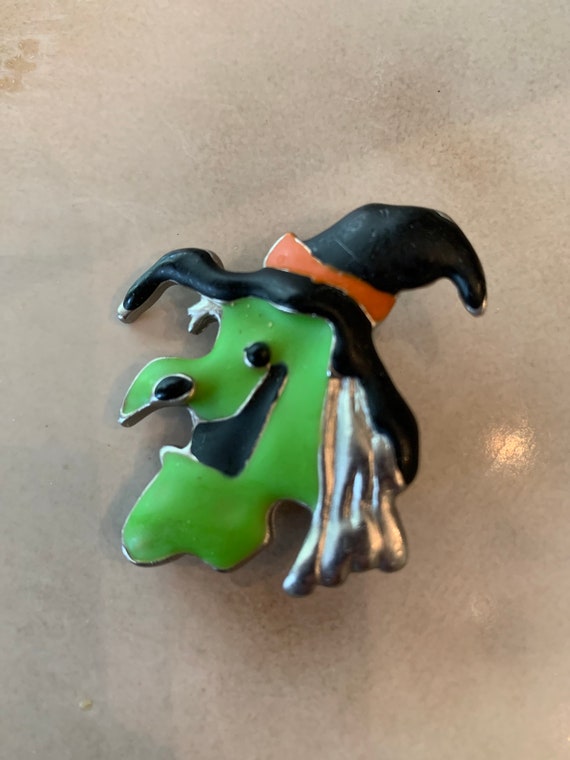 Vintage witch pin Halloween - image 1