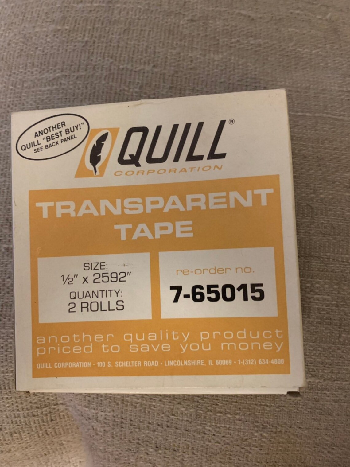 Vintage Quill Corporation Transparent tape Advertising piece Etsy