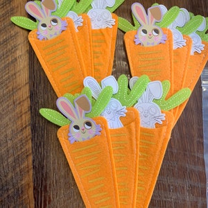 Easter party favors Carrot party favors Easter party candy holders  Easter treats Easter banner