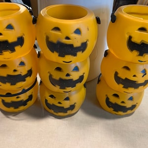 Mini jack o lantern pumpkin treat pails baskets Halloween party crafting