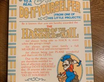 Vintage Retro American Greetings plaque wall hanging Do It Yourselfer handyman