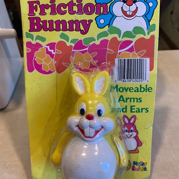 Vintage Easter friction bunny Easter decor vintage Easter Easter basket toy