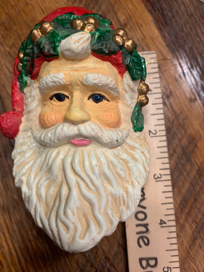 Vintage Kurt Adler Santas World Santa face ornament Christmas | Etsy