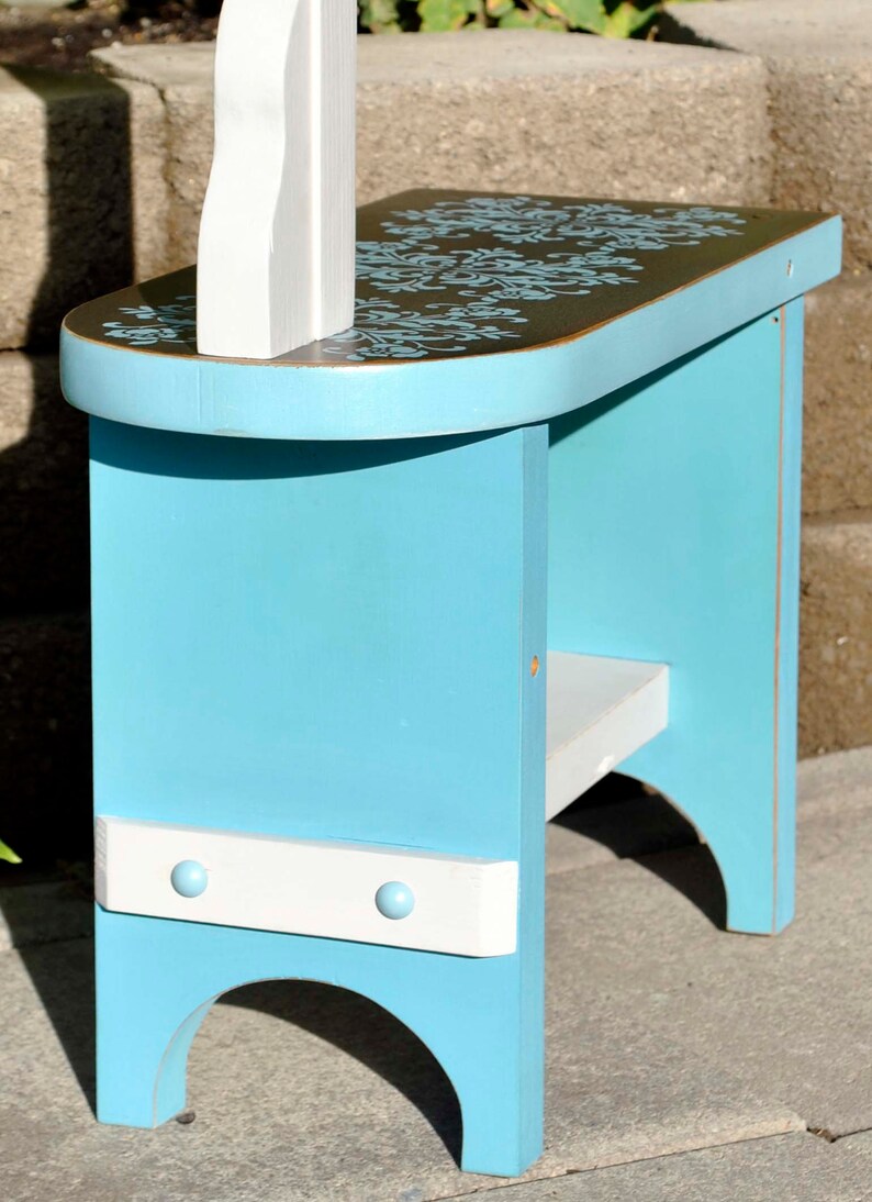 Farmhouse step stool with handle country farmhouse decor