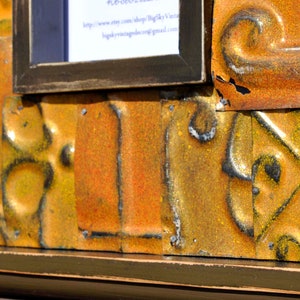 Antiguo estaño techo azulejo marco de la foto rústica | Etsy