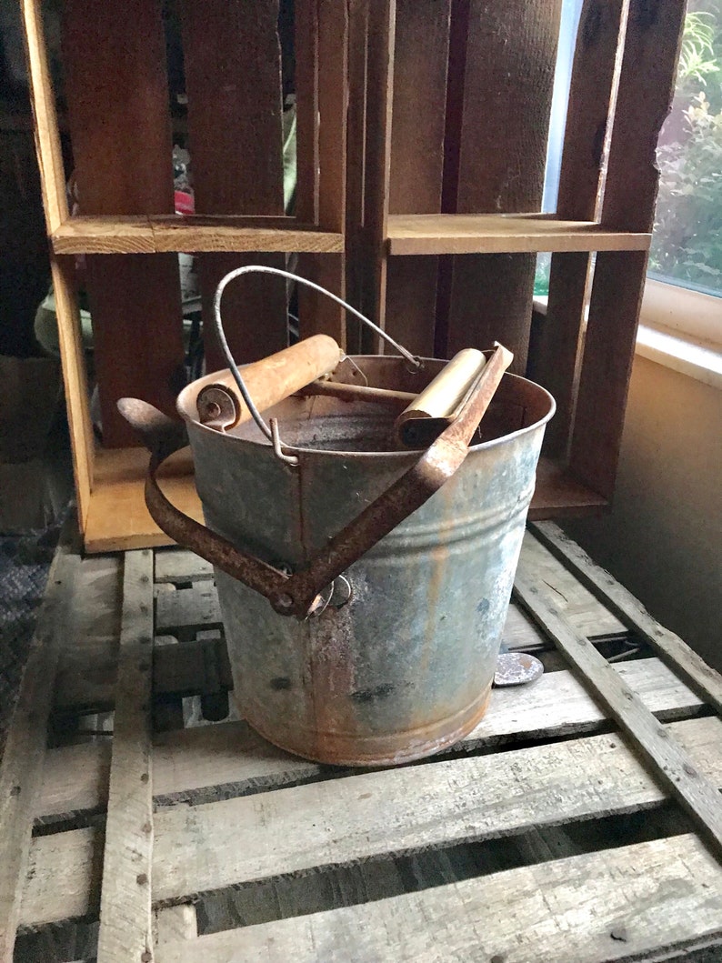 Vintage mop bucket Etsy