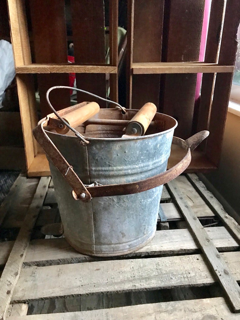 Vintage mop bucket Etsy