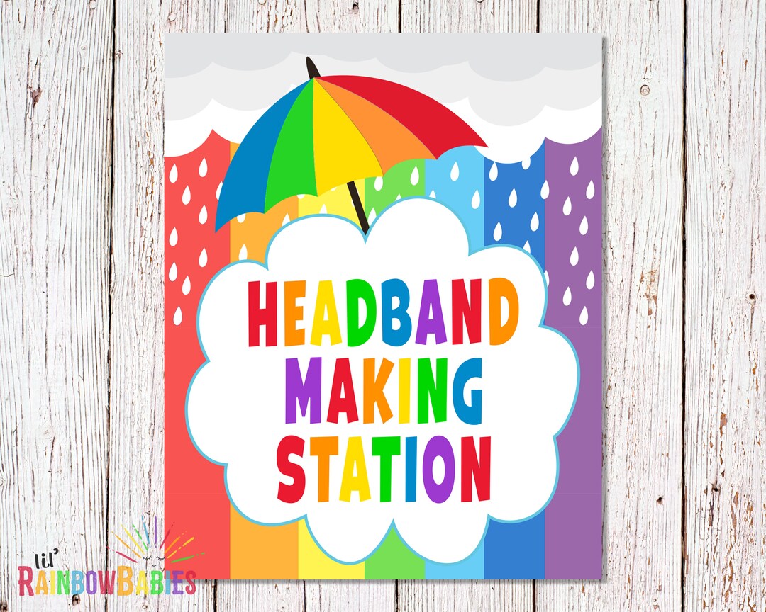PRINTABLE Headband Making Station Sign Baby Shower Party - Etsy