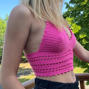 Crochet halter top. Crochet bralette. Summer top.