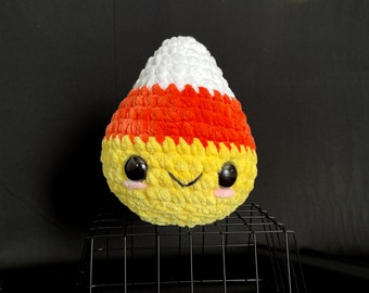 Jumbo Crochet Candy Corn, Halloween Crochet Plushies, Amigurumi Candy Corn, Halloween Plush, Crochet Plush, Cute Halloween