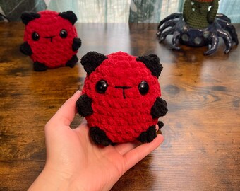 Kitty Plush, Chonky Cat Plush, Kitty Plushie, Devil Cat, Devil Kitty Plush, Devil Plush, Crochet Demon Cat, Halloween Plushie