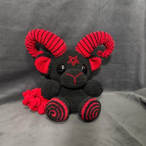 Custom Jumbo Baphomet, Giant Crochet Baphomet, Amigurumi, Jumbo Crochet, Creepy Cute, Handmade Doll, MADE TO ORDER
