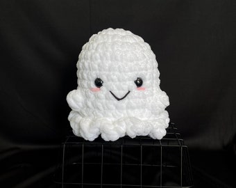 Jumbo Crochet Ghost, Ghost Crochet Plushies, Amigurumi Ghosts, Halloween Plush, Amigurumi Stuffie, Crochet Plush, Cute Halloween