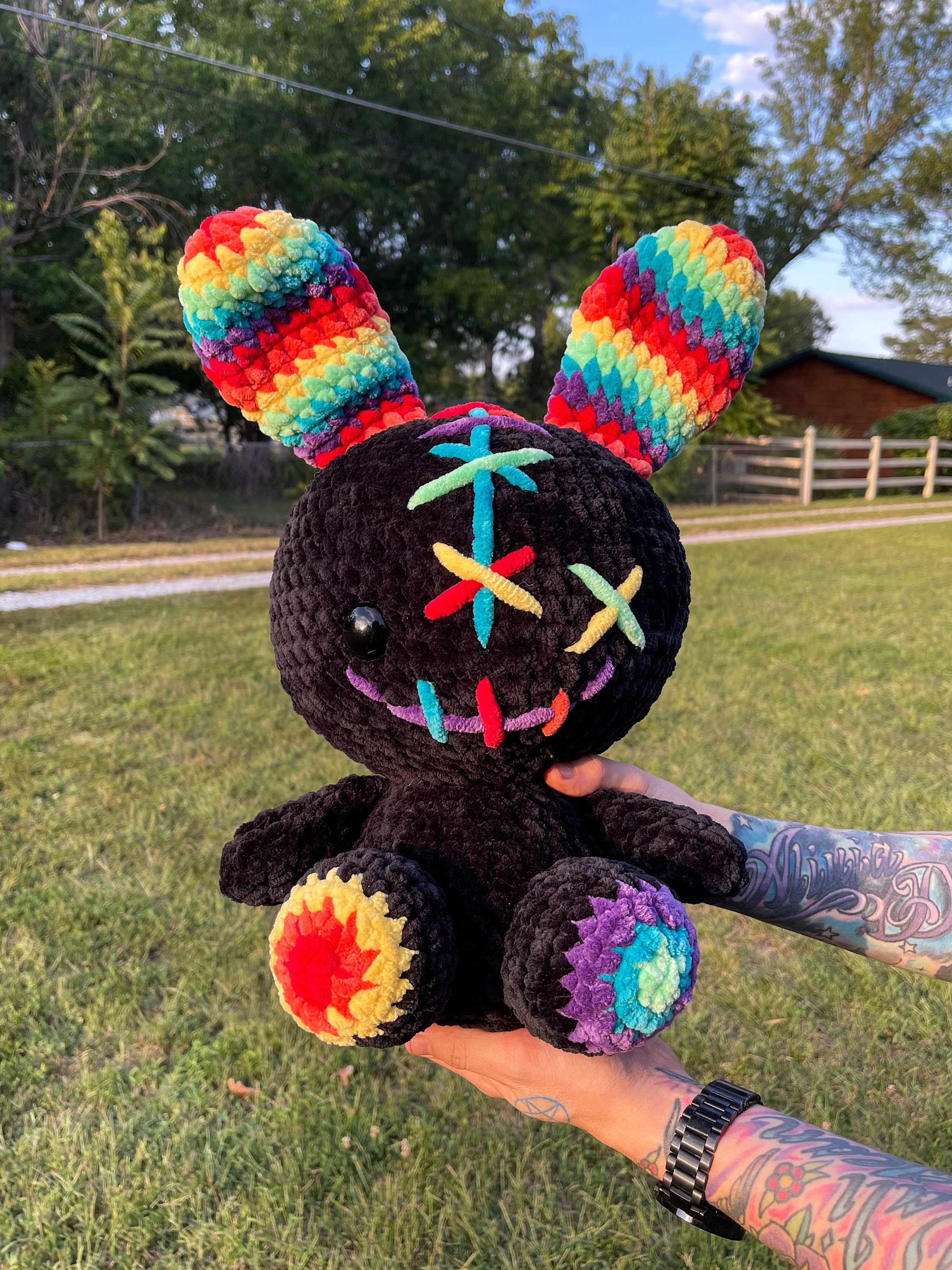 Jumbo Voodoo Bunny Plushie, Jumbo Crochet Doll, Bunny Crochet Plushies ...