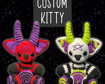 Crochet Cat, Jumbo Plushie, Kitty Plush, Cat Plushie, Spooky Cat, Creepy Cute, Crochet Plush, Amigurumi